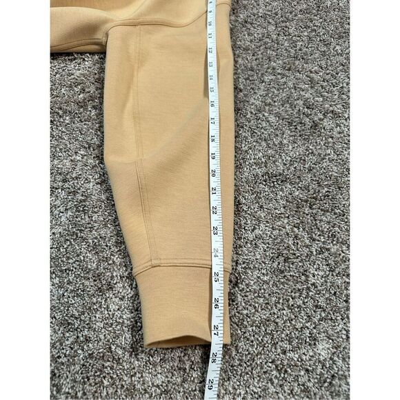 Lululemon Gathered Waist Crew Pullover Pecan Tan Size 6 Slimming Gym Shaping Top - Picture 8 of 12